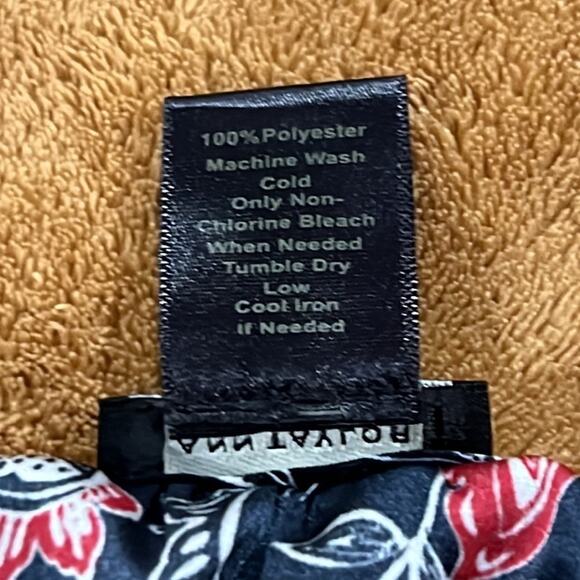 Anne Taylor floral print blouse Sleeveless Small Blue Red White - Picture 9 of 9